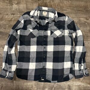 Vans Plaid Tailored Fit Button Front Shirt Size Large